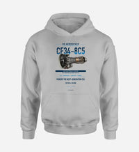 Thumbnail for CF34-8C5 design on light gray hoodie single side