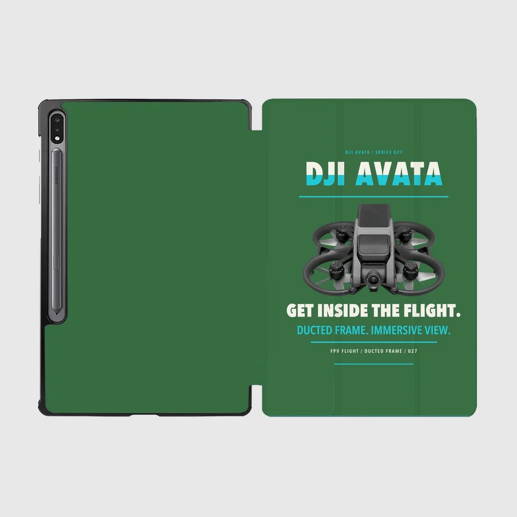 DJI Avata design on green samsung tablet tablet case