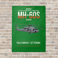 Thumbnail for Sikorsky MH-60S Seahawk vertical canvas print - no frame - green background