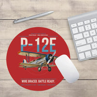 Thumbnail for Boeing P-12E design on red round mouse pad