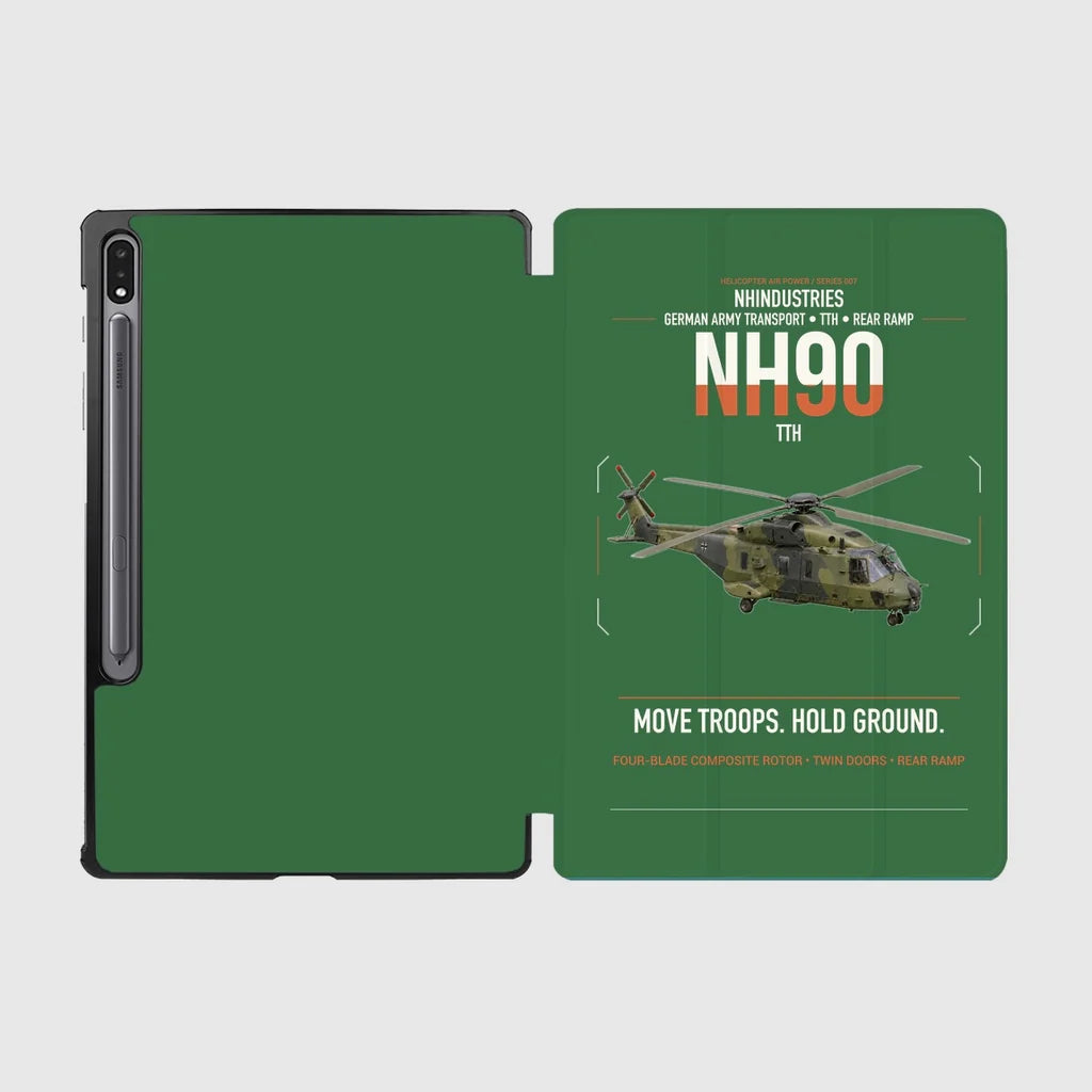 NHIndustries NH90 TTH design on green samsung tablet tablet case