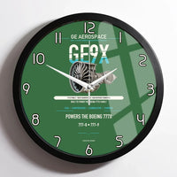 Thumbnail for GE9X design on green framed wall clock