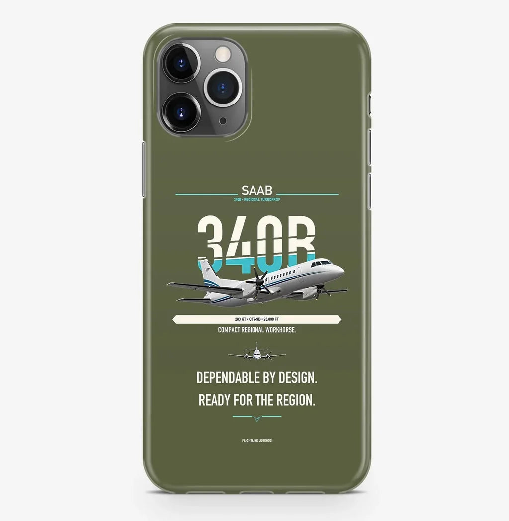 Saab 340B Case ProMax design on green army iphone case promax