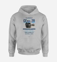Thumbnail for GEnx-2B design on light gray hoodie single side