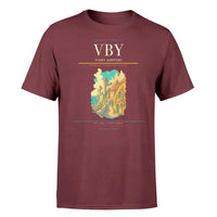 Thumbnail for Visby Airport (VBY) T-Shirt single-side front print in Dark Red | visby-airport-vby-double-side-t-shirt