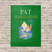 Thumbnail for Jay Prakash Narayan International Airport PAT vertical canvas print - no frame - green background