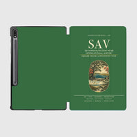 Thumbnail for Savannah-Hilton Head International Airport (SAV) design on green samsung tablet tablet case