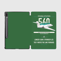Thumbnail for Cessna Citation 560 - Citation V design on green samsung tablet tablet case