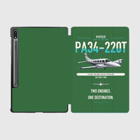 Thumbnail for Piper PA-34-220T Seneca V design on green samsung tablet tablet case