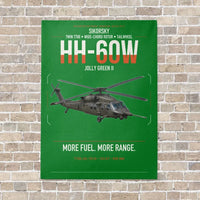 Thumbnail for Sikorsky HH-60W Jolly Green II vertical canvas print - no frame - green background