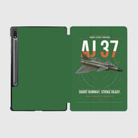 Thumbnail for Saab AJ 37 Viggen design on green samsung tablet tablet case