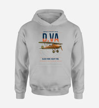 Thumbnail for Albatros D.Va design on light gray double-side hoodie, single-side print
