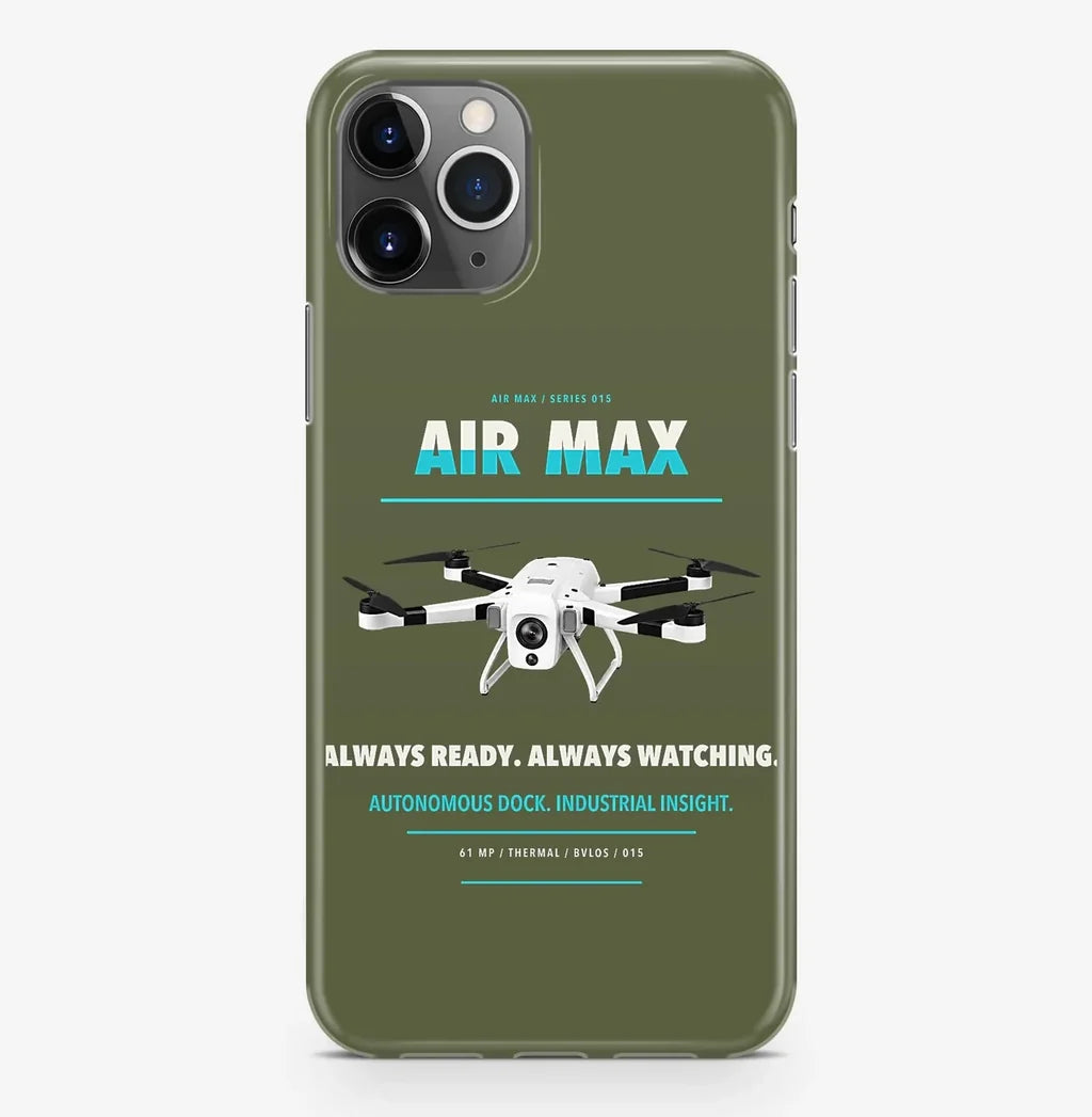 Percepto Air Max Case ProMax design on green army iphone case promax