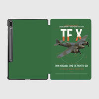 Thumbnail for Bristol Beaufighter TF X design on green samsung tablet tablet case