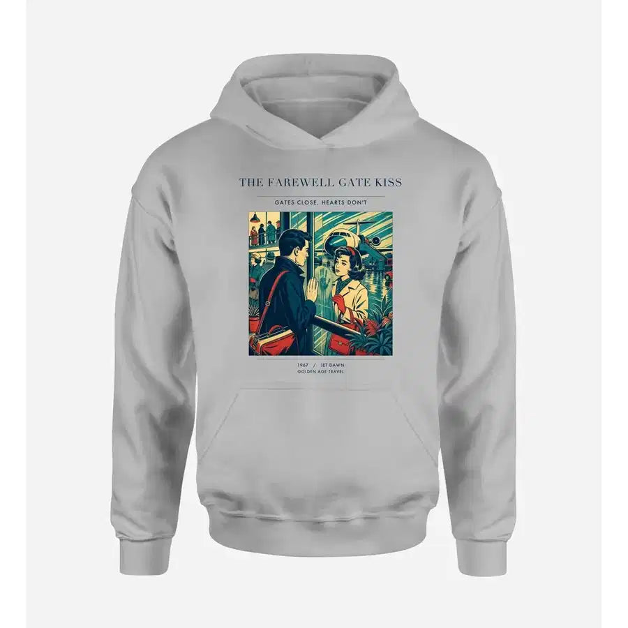 VINTAGE G4380 - The Farewell Gate Kiss - Premium Hoodie design on lightgray premium