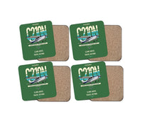Thumbnail for Cessna T210N Centurion design on green 4 pieces set coaster