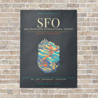 Thumbnail for San Francisco International Airport SFO - Canvas Framed - Gray