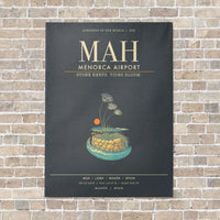 Thumbnail for Menorca Airport MAH - Canvas Framed - Gray