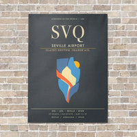 Thumbnail for Seville Airport SVQ - Canvas Framed - Gray