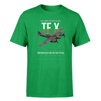 Thumbnail for Bristol Beaufighter TF X design on green t-shirt, single-side print