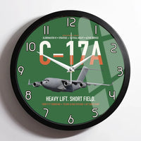 Thumbnail for C-17A Globemaster III design on green framed wall clock