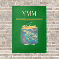 Thumbnail for Fort McMurray International Airport YMM vertical canvas print - no frame - green background