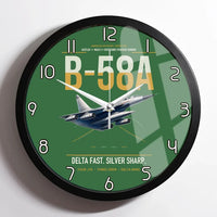 Thumbnail for B-58A Hustler design on green framed wall clock