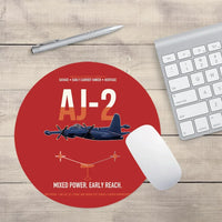 Thumbnail for AJ-2 Savage Tanker design on red round mouse pad