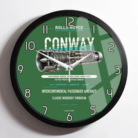 Thumbnail for CONWAY design on green framed wall clock
