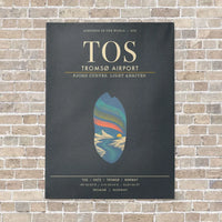 Thumbnail for Troms Airport TOS - Canvas Framed - Gray