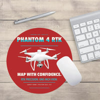 Thumbnail for DJI Phantom 4 RTK design on red round mouse pad