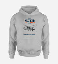 Thumbnail for Sikorsky CH-148 Cyclone design on light gray double-side hoodie, single-side print