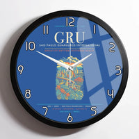 Thumbnail for Sao Paulo Guarulhos International Airport GRU Wall-Clock Framed - Blue