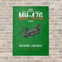 Thumbnail for Boeing MH-47G Chinook vertical canvas print - no frame - green background