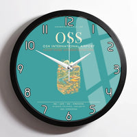 Thumbnail for Osh International Airport OSS Wall-Clock Framed - Turquoise