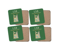 Thumbnail for Luxor International Airport (LXR) design on green 4 pieces set coaster