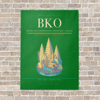 Thumbnail for Modibo Keita International Airport BKO — Bamako vertical canvas print - no frame - green background