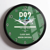 Thumbnail for Tecnam P92 Echo MkII design on green framed wall clock