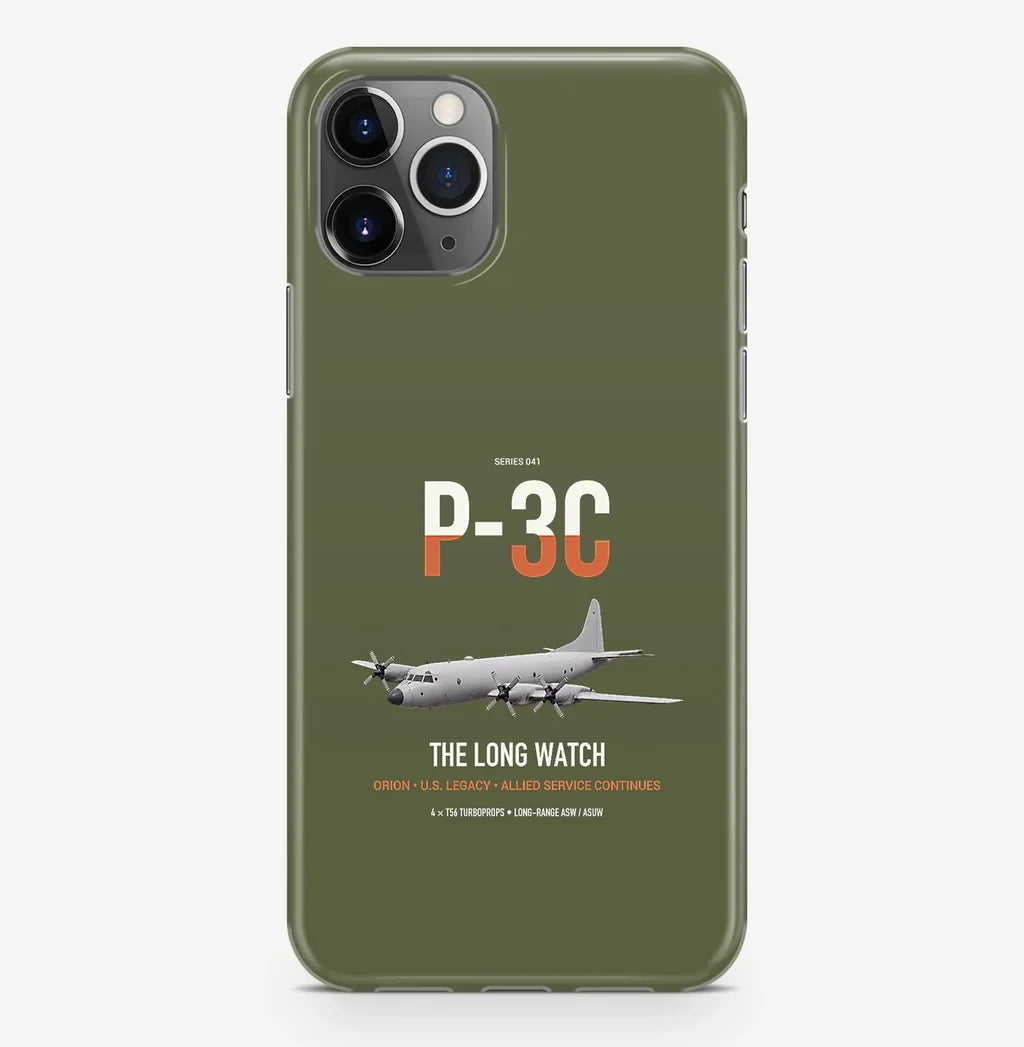 P-3C Orion design on green army magsafe iphone case, for iPhone Pro Max