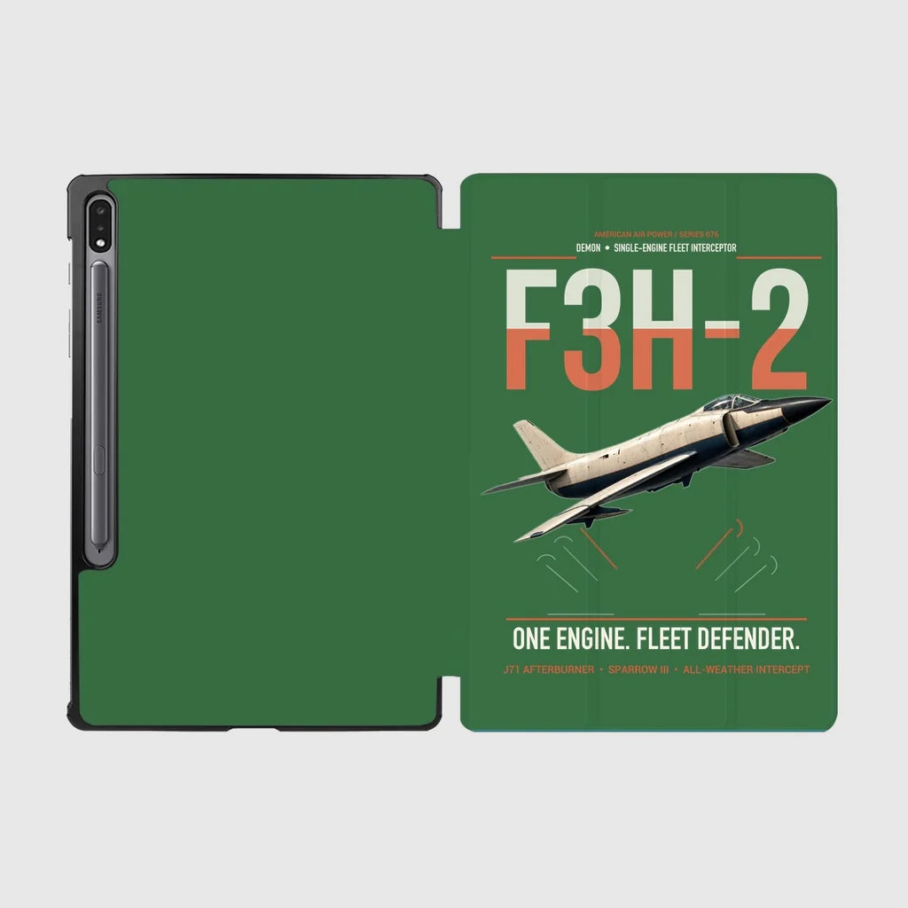 F3H-2 Demon design on green samsung tablet tablet case