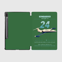 Thumbnail for Bombardier Learjet 24 design on green samsung tablet tablet case
