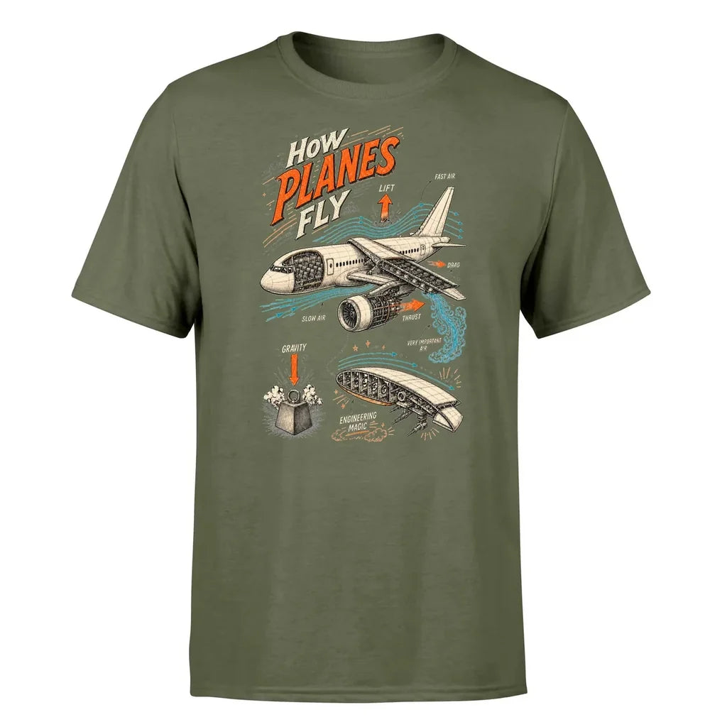 SIGNAL 616 - How Planes Fly V2 - Premium T-Shirt design on green army premium t shirt