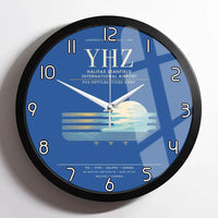 Thumbnail for Halifax Stanfield International Airport YHZ Wall-Clock Framed - Blue