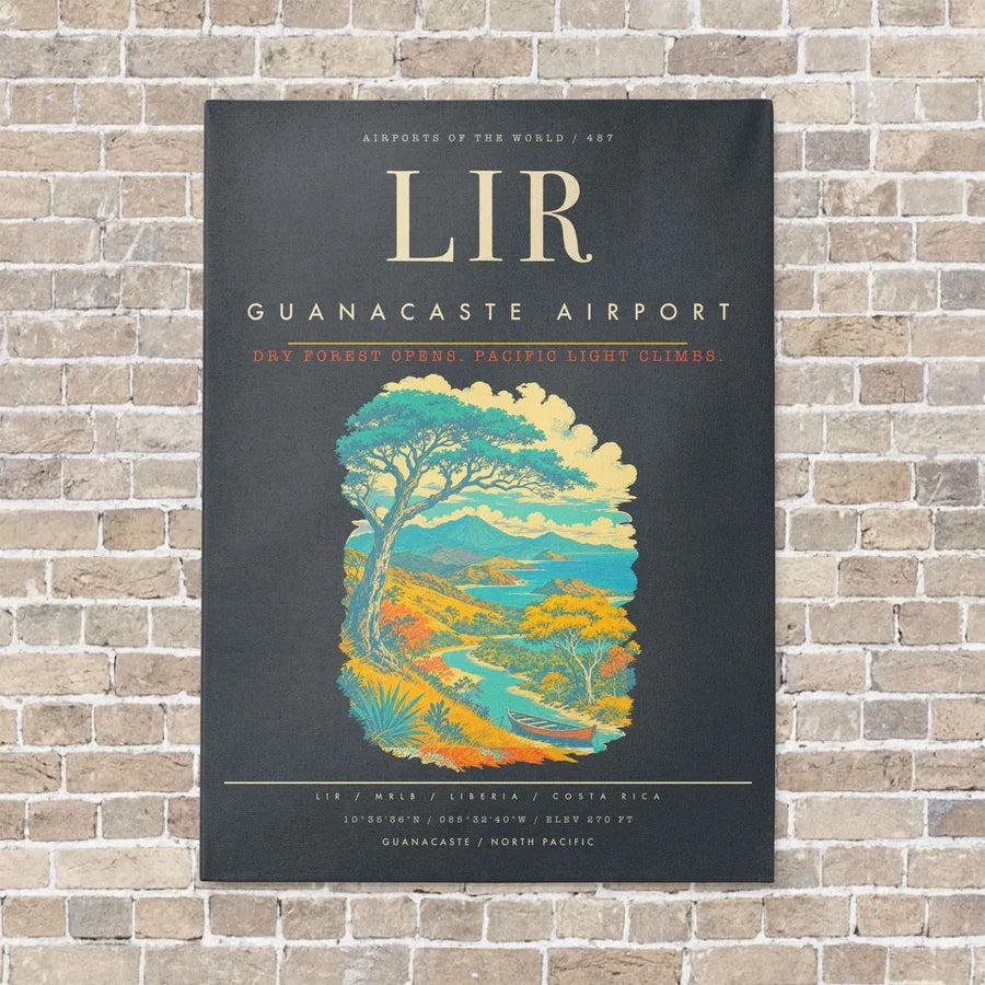 Guanacaste Airport LIR - Canvas Framed - Gray