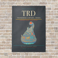 Thumbnail for Trondheim Airport, Vrnes TRD - Canvas No Frame - Gray