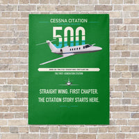 Thumbnail for Cessna Citation 500 - Citation I vertical canvas print - no frame - green background