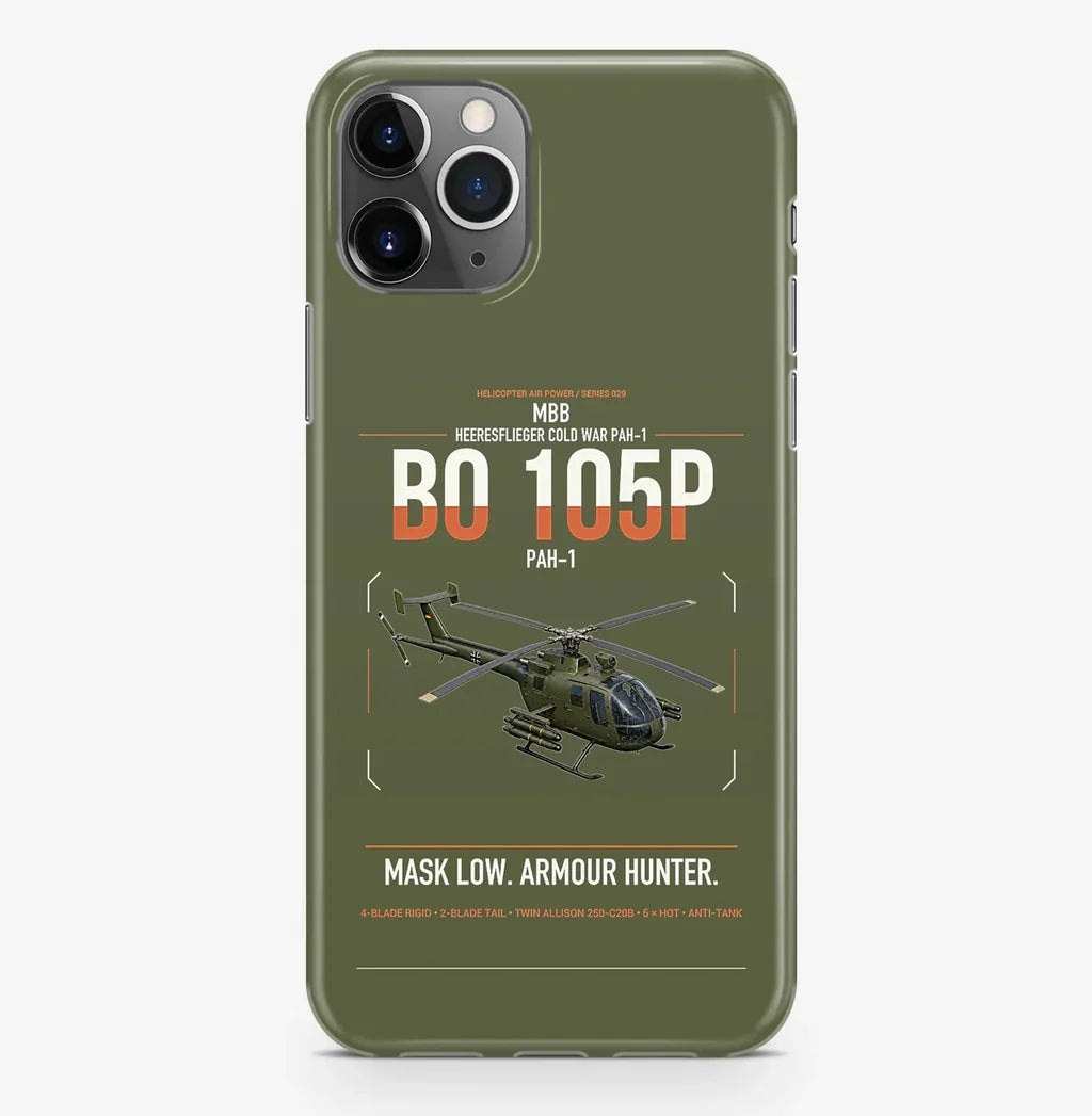 MBB BO 105P PAH-1 design on green army magsafe iphone case, for iPhone Pro Max