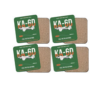 Thumbnail for KA-6D Intruder design on green 4 pieces set coaster