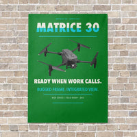 Thumbnail for DJI Matrice 30 vertical canvas print - no frame - green background