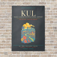 Thumbnail for Kuala Lumpur International Airport KUL - Canvas Framed - Gray